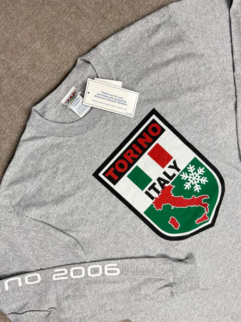 2006 Torino Italy Olympics Team USA Long Sleeve T-Shirt, Size Large vintage